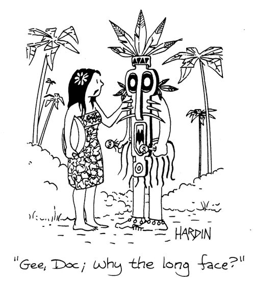 'Gee, Doc; why the long face?'