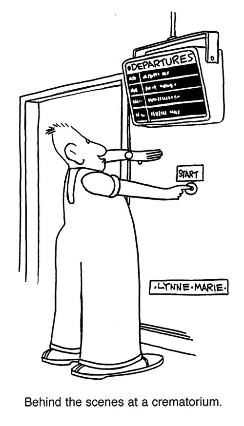 'Behind the scenes at a crematorium.'