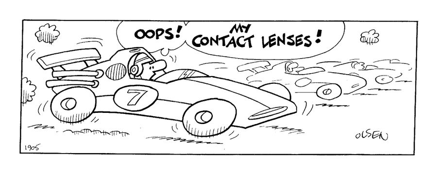 "Oops! My contact lenses!"