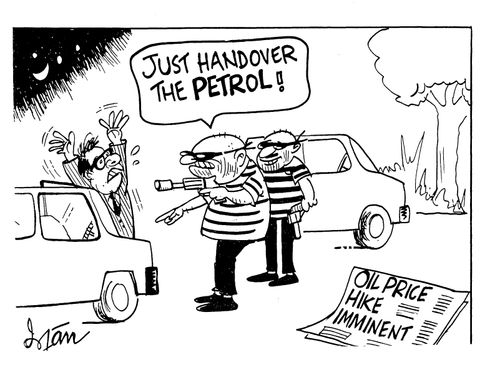 "Just hand over the petrol!"