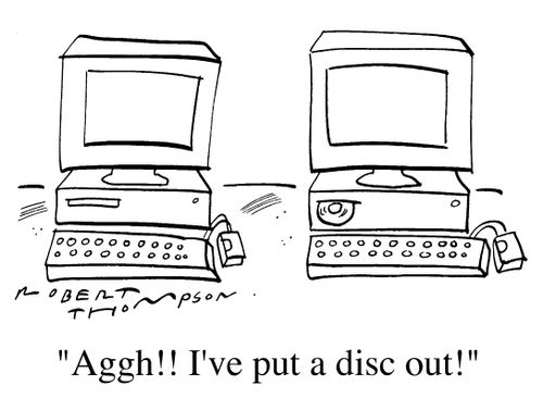 "Arggh!! I've put a disc out!"