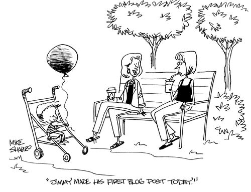 'Jimmy made his first blog post today.'