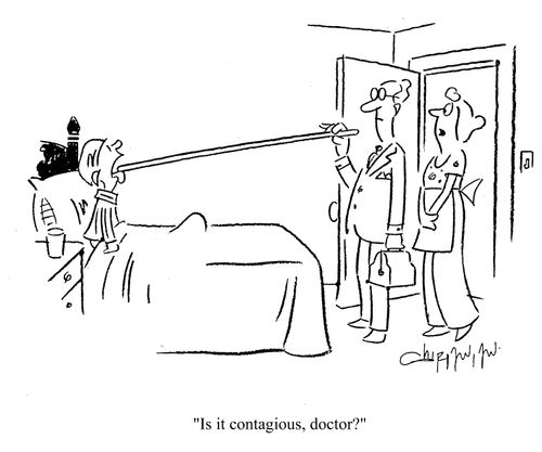 'Is it contagious, doctor?'