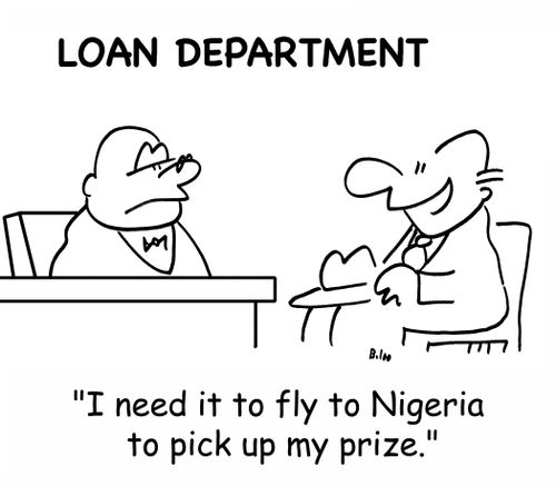 'I need it to fly to Nigeria to pick up my prize.'