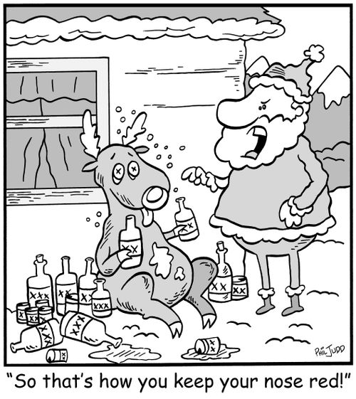 'So that's how you keep your nose red!'
