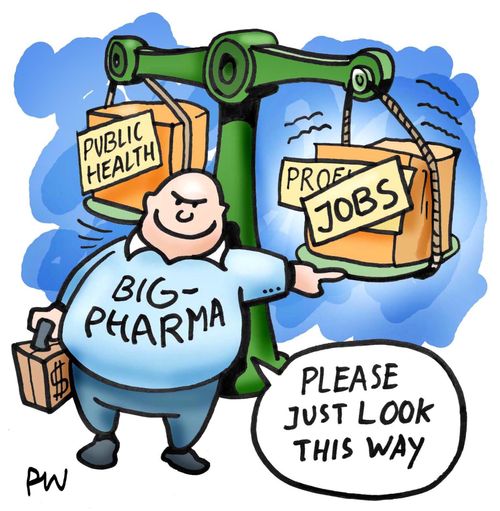 Pharmaceutical industry versus public health.