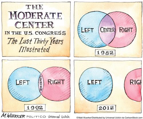 The Moderate Centre in the US Congress.