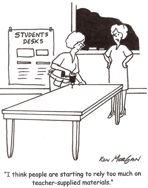 'I think people are starting to rely too much on teacher-supplied materials.'