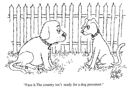 'Face it. The country isn't ready for a dog president.'