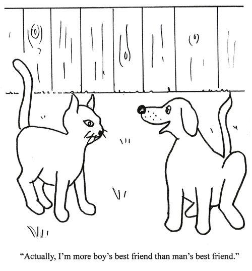 'Actually, I'm more a boy's best friend than man's best friend.'