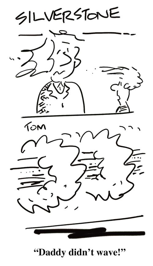 'Daddy didn't wave!'