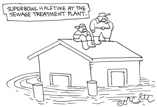 Superbowl halftime at the sewage treatment plant.