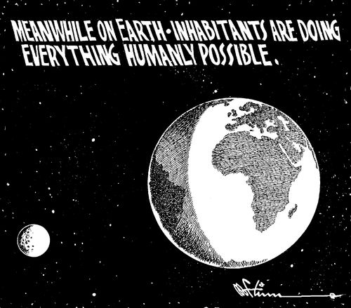 Meanwhile on Earth - Inhabitants Are Doing Everything Humanly Possible.