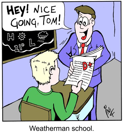 Weatherman school.