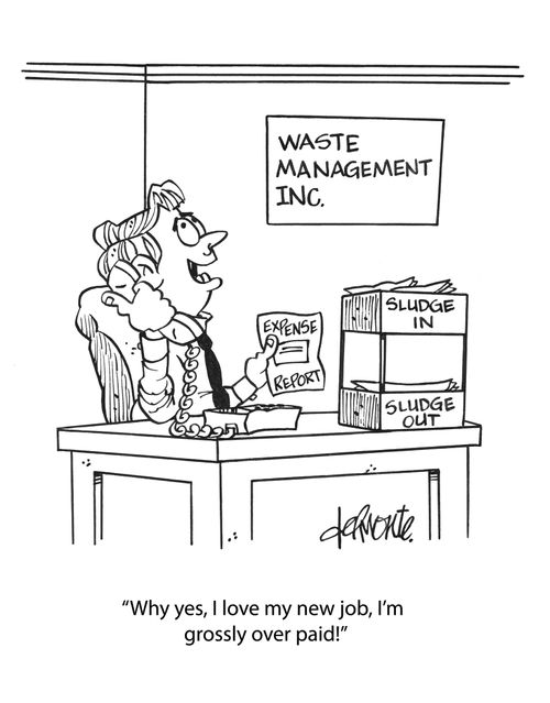 'Why yes, I love my new job, I'm grossly over paid!'