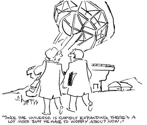 'Since the universe is rapidly expanding, there's a lot more that we have to worry about now.'