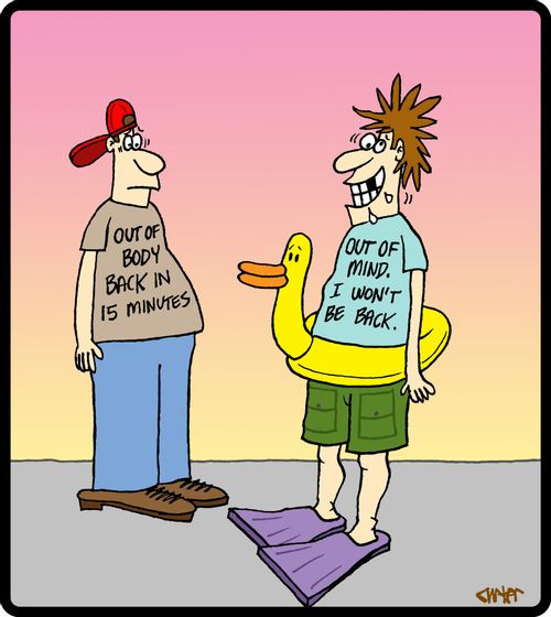 T-Shirt reads: 'Out of mind, I won't be back.'