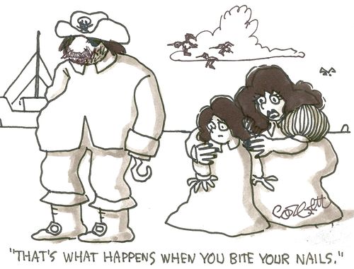 'That's what happens when you bite your nails.'