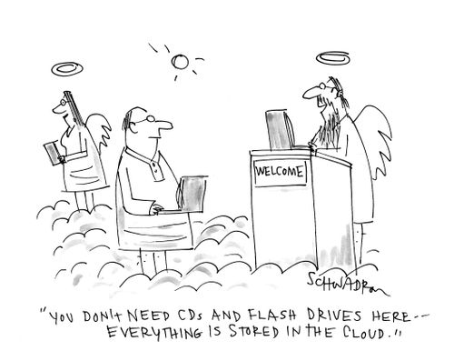 'You don't need CDs and flash drives here - everything is stored in the cloud.'