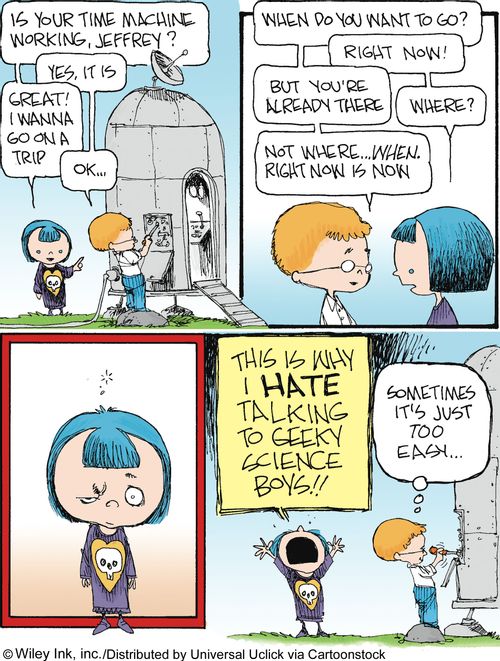 Jeffrey's Time Machine: 'This is why I hate talking to Geeky science boys!!'