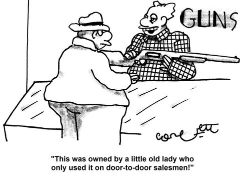 'This was owned by a little old lady who only used it on door-to-door salesmen!'