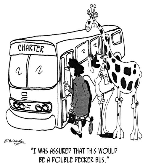 'I was assured that this would be a double decker bus.'