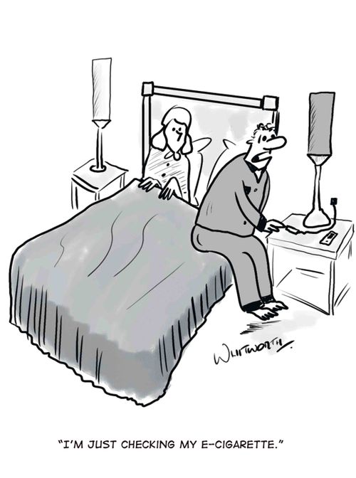 'I'm just checking my e-cigarette.'