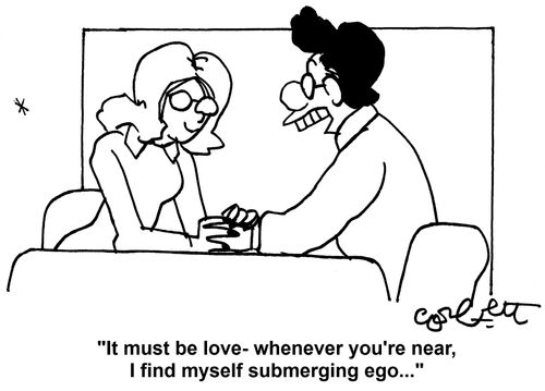 'It must be love - whenever you're near, I find myself submerging ego...'