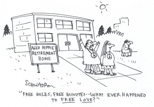 Aged Hippie Retirement Home: 'Free miles, free minutes - - what ever happened to free love?'