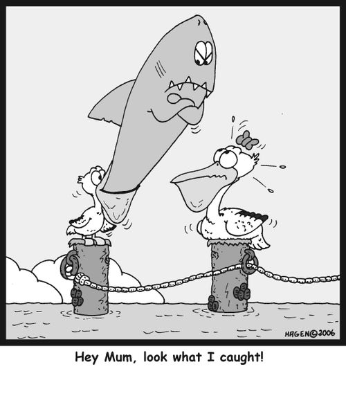 'Hey Mum, look what I caught!'