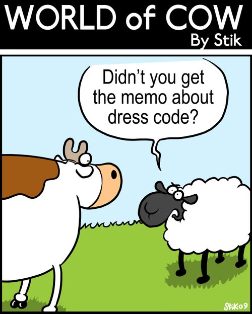 Didn't you get the memo about dress code?