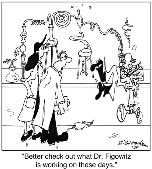  'Better check out what Dr. Figowitz is working on these days.'