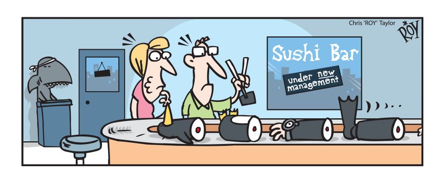 Sushi bar...under new management