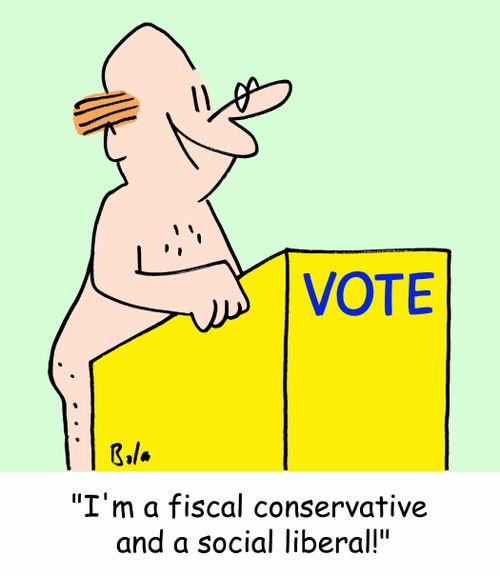 VOTE!, 'I'm a fiscal conservative and a social liberal!'
