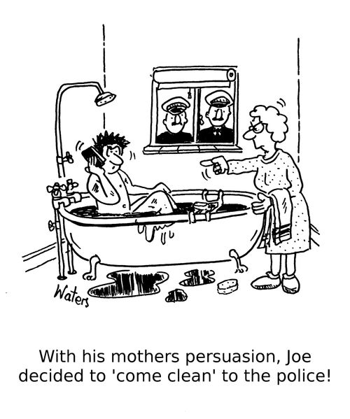 With his mothers persuasion, Joe decided to 'come clean' to the police!