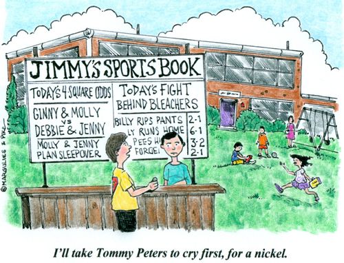'I'll take Tommy Peters to cry first, for a nickel.'