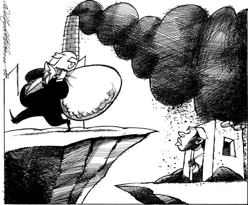 The rich paying their way out of pollution.