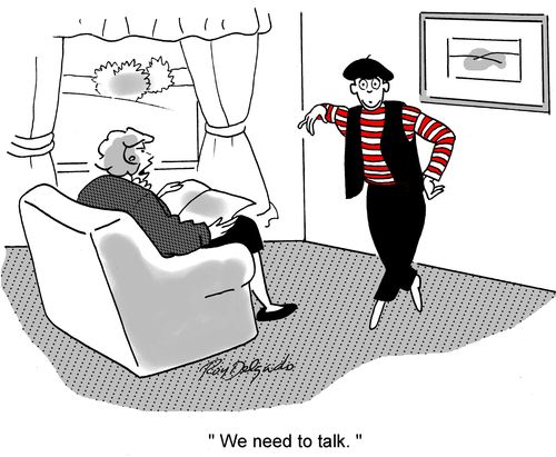 'We need to talk.'