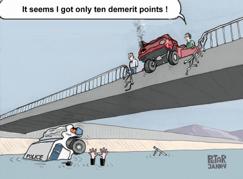 'It seems I got only ten demerit points.'