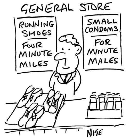 Running shoes and condoms.