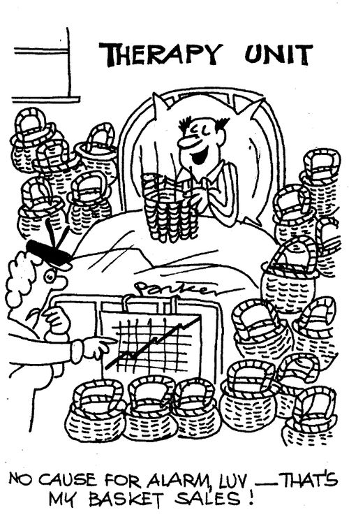 "No cause for alarm Luv, that's my basket sales!"