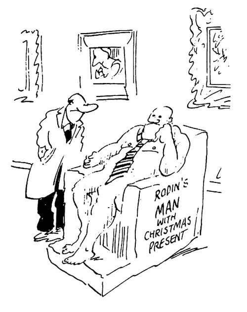Rodin's Man with Christmas Present