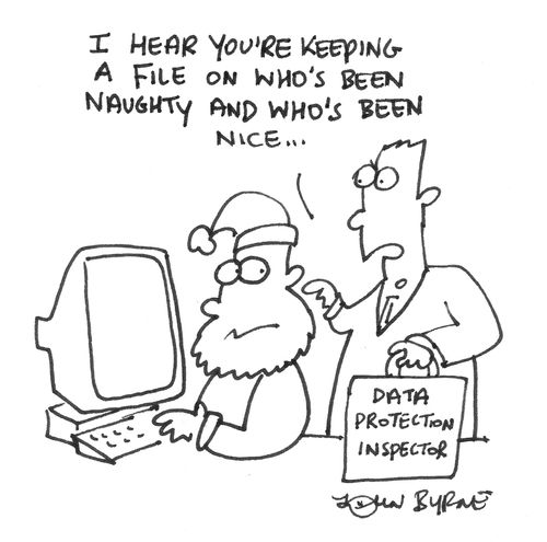'I hear you're keeping a file on who's been naughty and who's been nice...'