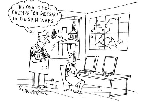 'This one is for keeping 'On Message' in the spin wars.'