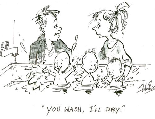 'You wash, I'll dry.'