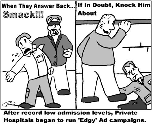After record low admission levels, Private Hospitals began to run 'edgy' ad campaigns