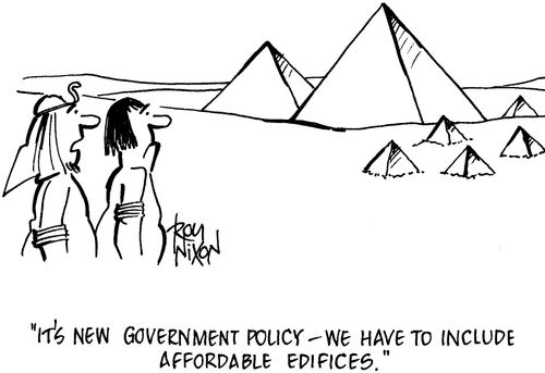 'It's new government policy - we have to include affordable edifices.'