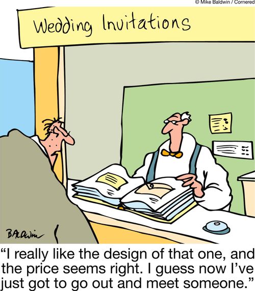 "I really like the design of that one, and the price seems right. I guess now I've just got to go out and meet someone."