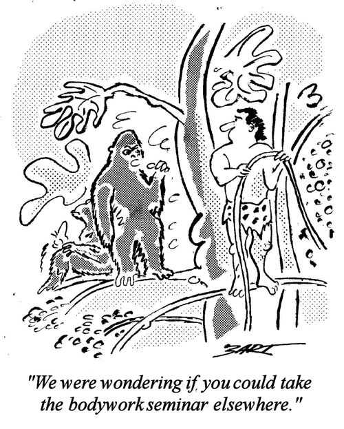 "We were wondering if you could take the bodywork seminar elsewhere."