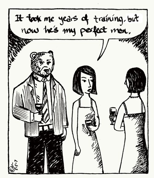'It took me years of training, but now he's my perfect man.'